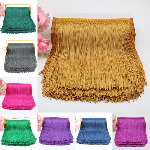 10/15/20/30cm Yard Lace Trim Tassel Fringe DIY Latin Dress S