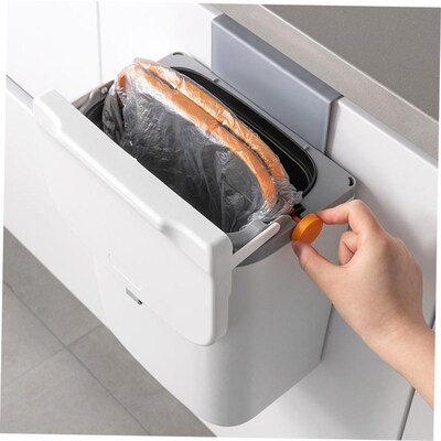 Rubbish Can Kitchen Toilet Trash with Press Lid Garbage Bin