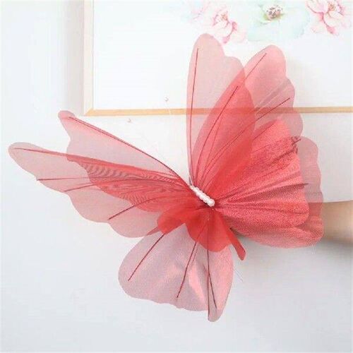 Simulated Butterfly with Faux Pearls Elegant Artificial