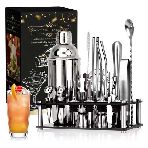 304 stainless steel shaker cocktail cocktail mixer set bar
