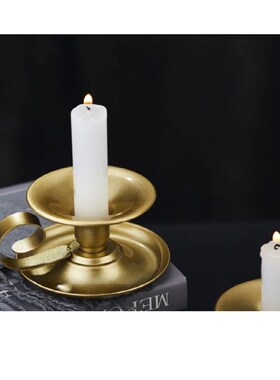 Matte Black Iron Candlestick Holder European Style Candle  H