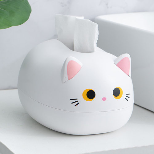 Kawaii Cat Tissue Box Desktop Toilet Paper Holder Kitchen Na
