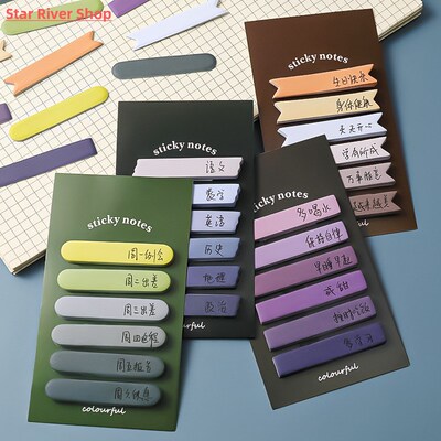 Cute Morandi Gradient Sticky Notes Adhesive Office School