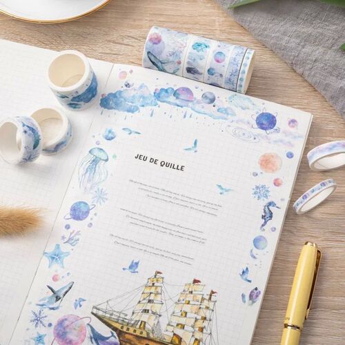 Washi Tape Set Stickers Aesthetic Kawaii Cute Scrapbooking J