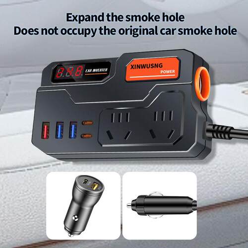 Car inverter 12v24v to 220v car booster汽车升压器充电货车
