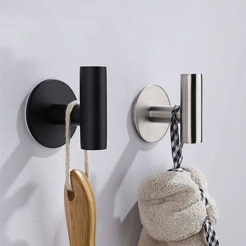1/2PCS Adhesive Wall Hook Stainless Steel Robe er Hooks Towe
