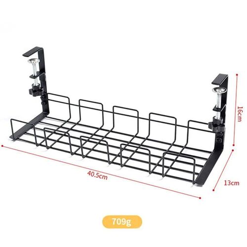 Undertable Storage Rack Metal Cable Tray Computer Desk Wire