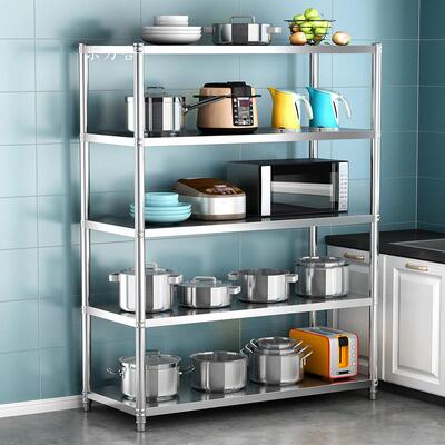 Stainless steel kitchen shelving floor shelves storage rack