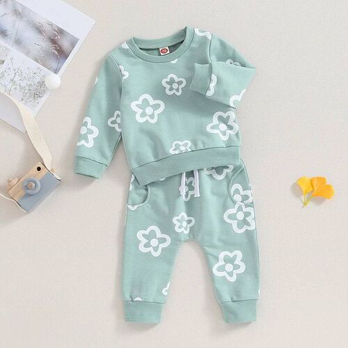 2023-08-01 Lioraitiin 0-3T Baby Girls Outfit Flower Print Lo