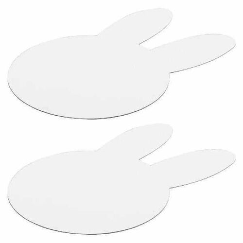 2Pcs Rabbit Stickers Acrylic Mirror Decals Decoration
