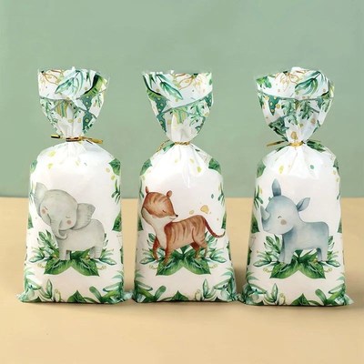 Jungle Animals Candy Gift Bags Biscuit Packing Bag Wild One