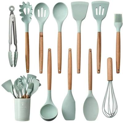 12 Pcs Silicone Kitchen Utensils Set NonStick Cookware for