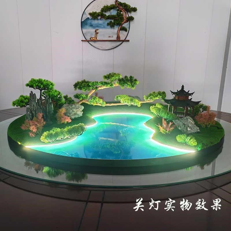 酒店餐桌中间摆花喷雾灯光遥控桌摆转盘花摆圆桌芯装饰盆景摆花,家居饰品,餐桌花艺,淘宝优惠券,粉丝福利购,淘宝优惠卷