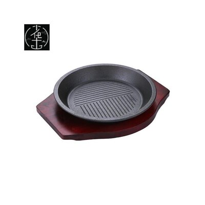 Cast-iron sizzling plate commercial rectangular iron plate