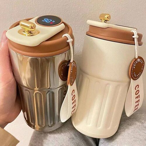 450ML Stainless Steel Thermo Water Bottle LED Temperature Di