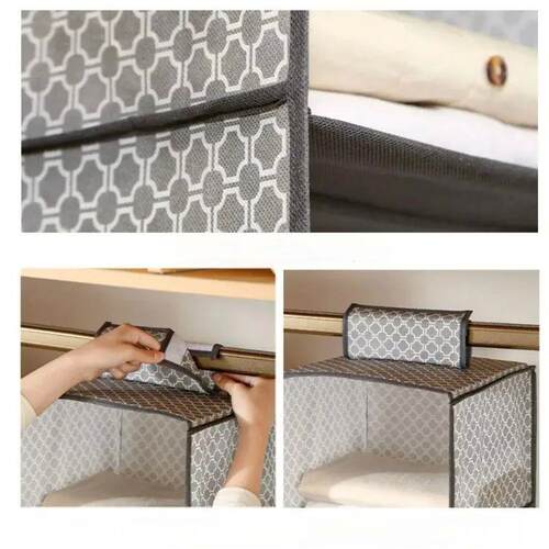 Multi Tiered Storage Hanging Bag Foldable Non Woven for Home