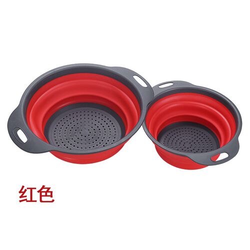Kitchen Folding Drain Basket Fruit Vegetable Colander 沥水篮