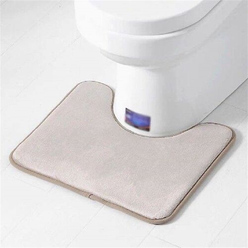 2 Pieces Toilet Floor Mat Nonslip U-shaped Doormat