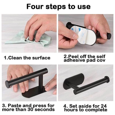 No Punching Wall Mounted Toilet Paper Holder Rustproof Antic