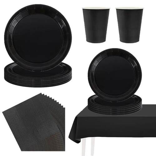 Simple Black  Birthday Party Decoration Single theme Boda 20