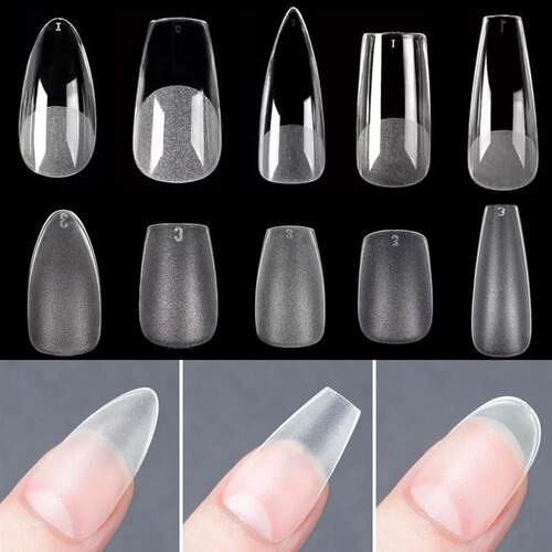 120pcs/bag Matte Press On Nail Tips Soft Full Cover False Na