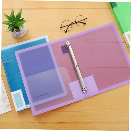punched folder A4 paper 3 hole binder ring file活页文件夹1