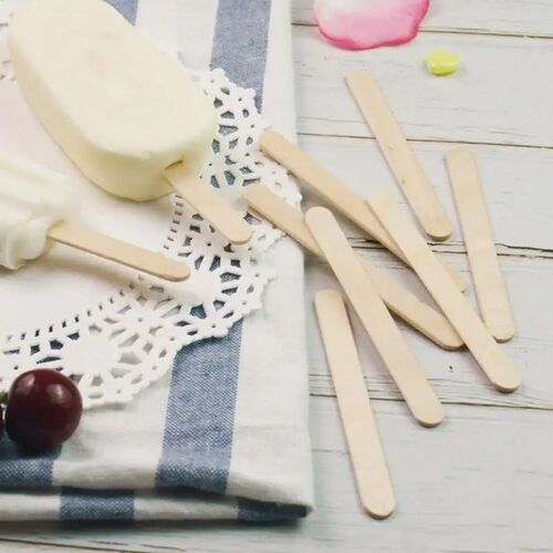 100pcs Natural Wooden Ice Cream Popsicle Sticks Wood Stick I