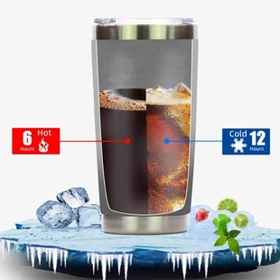 20 OZ 304 Stainless Steel Tumbler Travel Coffee Mug Car Wate