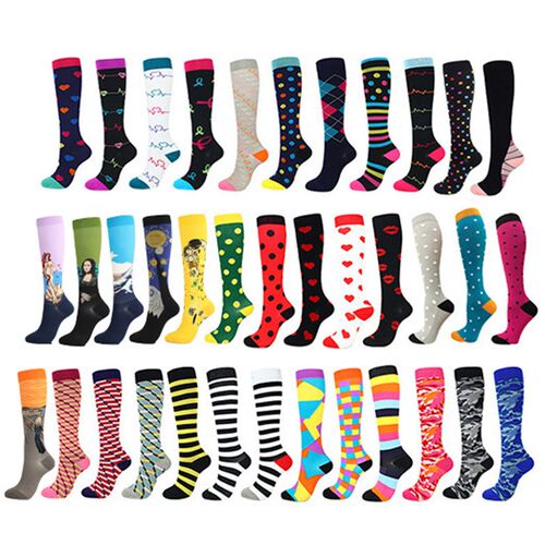 24 Styles Compression Stockings Men Women 30 Mmhg Knee High