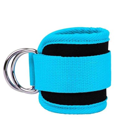 Gym Ankle Straps Double D-Ring Neoprene Padded Cuffs Ankle W