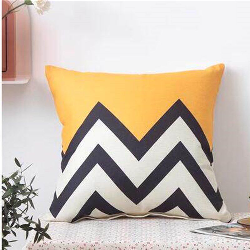 Stripes Cotton Pillow Case Sofa Throw Square Cushion Cover thumbnail 2