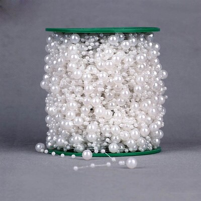5 Meters Artificial Pearls Beads Chain Garland Flowers DIY W