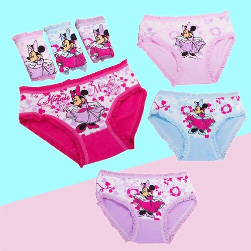 2Pcs/bag Color Random New girl Triangle Underwear Minnie Car