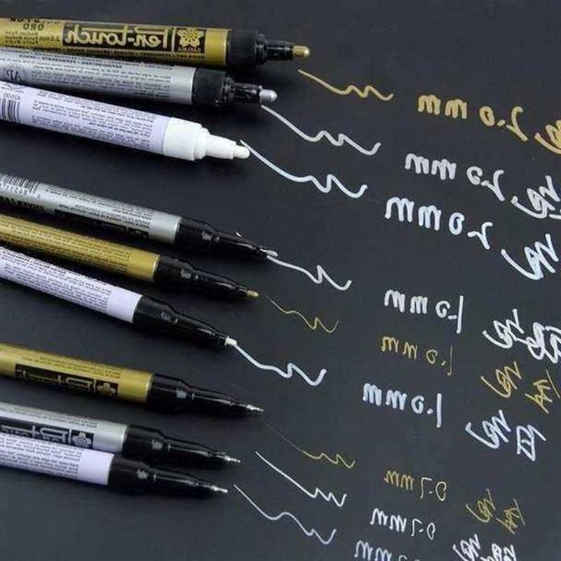 paint pen, waterproof marker, white old, silver paint, hand图片