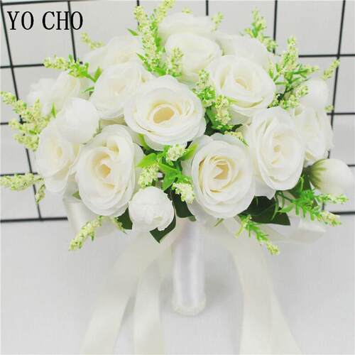 Bridal Bridesmaid Wedding Bouquet White Pink Champagne