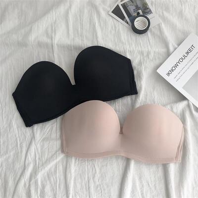 Strapless Tube Top Bra Women Bras 女 Soft Brassiere Black