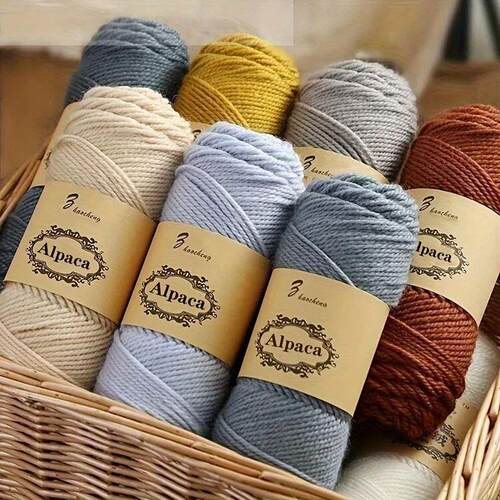 6 pcs Premium Soft & Durable Alpaca Blend Yarn Worsted Weigh