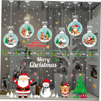 Christmas Decorations Stickers Christmas Tree Old Man Snowma