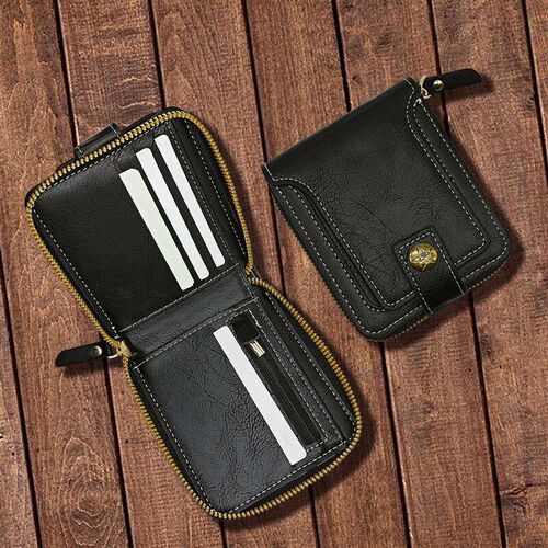 Mens short horizontal small wallet can be multi-functional