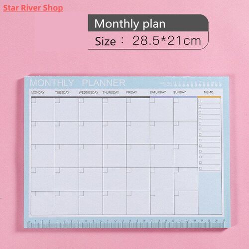 Notebook kawaii Daily Weekly Monthly Yearly Calendar Planner