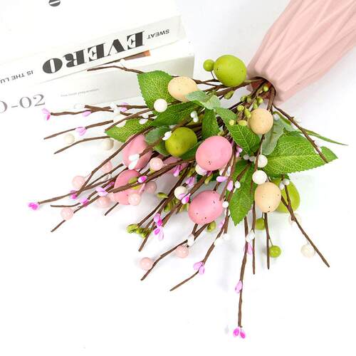 Easter Artificial Egg Flower Foam Egg ree Branch Fake Plant