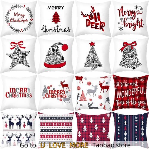 45cm Christmas Cushion Cover Navidad Merry Christmas Decorat