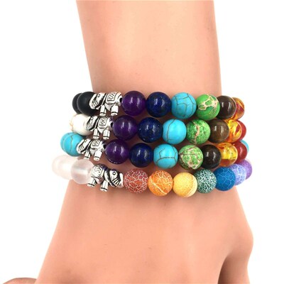 8MM White Turquoise Beads Elephant Brlet Colorful Brlet