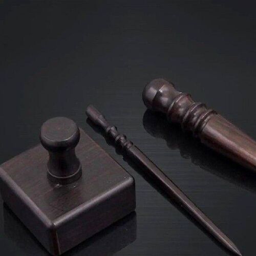 Wooden Leathercraft Slicker Round Burnisher Polished Rod