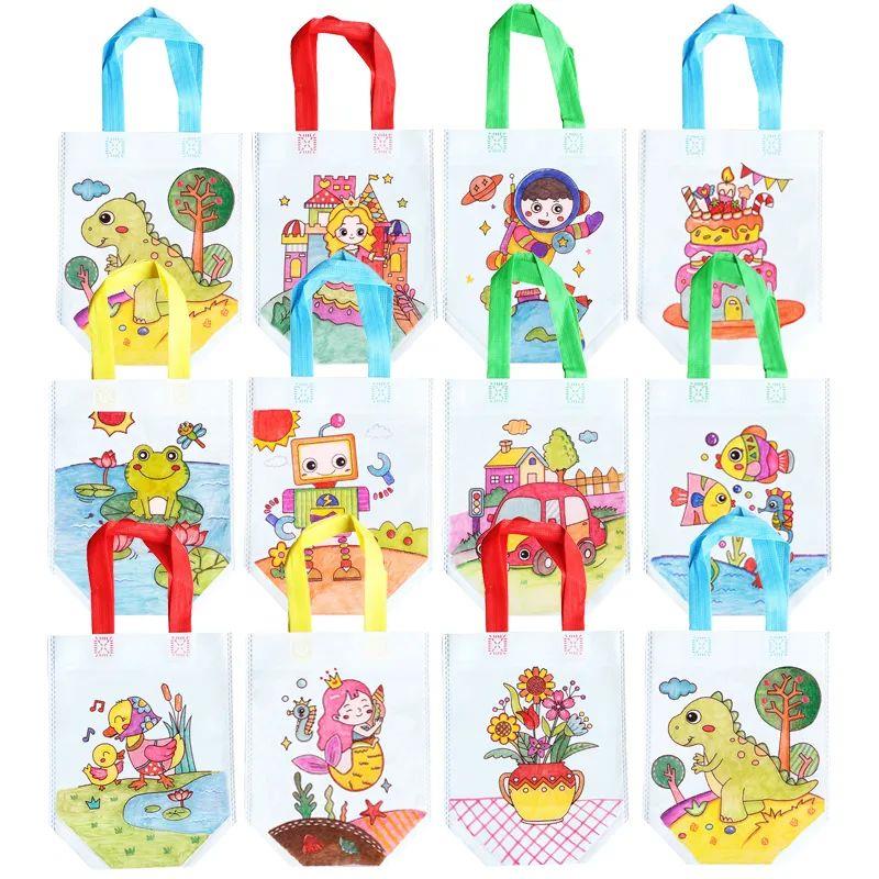 DIY Coloring Goodie Bags with Coloring Markers Party Gift Ba图片