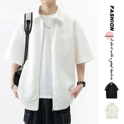 Summer tendy Distinctive Rhombic Large Size Short-sleeved Sh