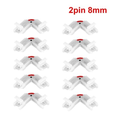 10 Packs 2/3/4 Pin 8/10mm LED Strip Connectors ?L Shape Sol