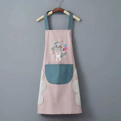 Cartoon Apron Oil-proof Waterproof Apron Waist Wipe Hand Sle