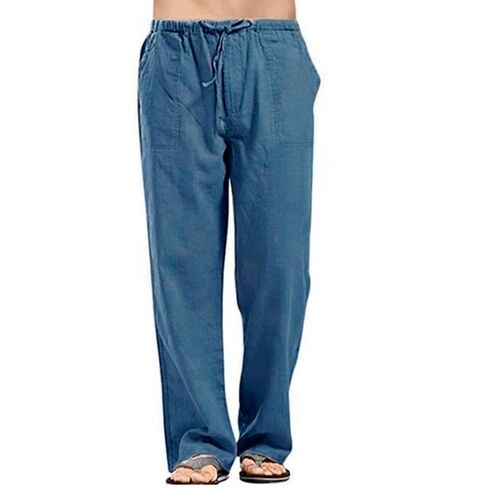 2023 Spring  And Summer Cotton Linen Plus Size Mens Loose D