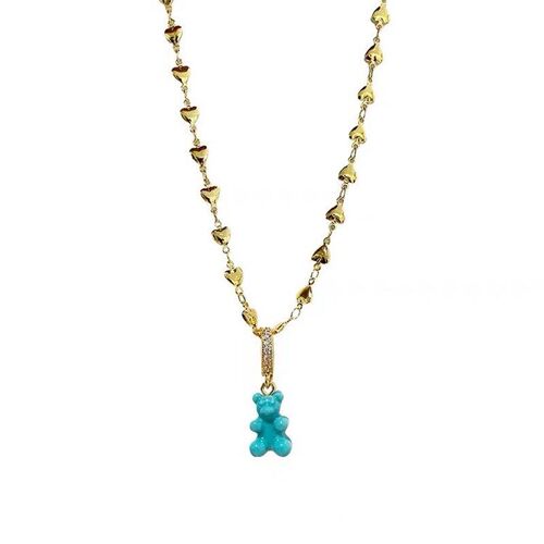 Korean Bear Pendant Double Layered Freestyle Freshwater Pear